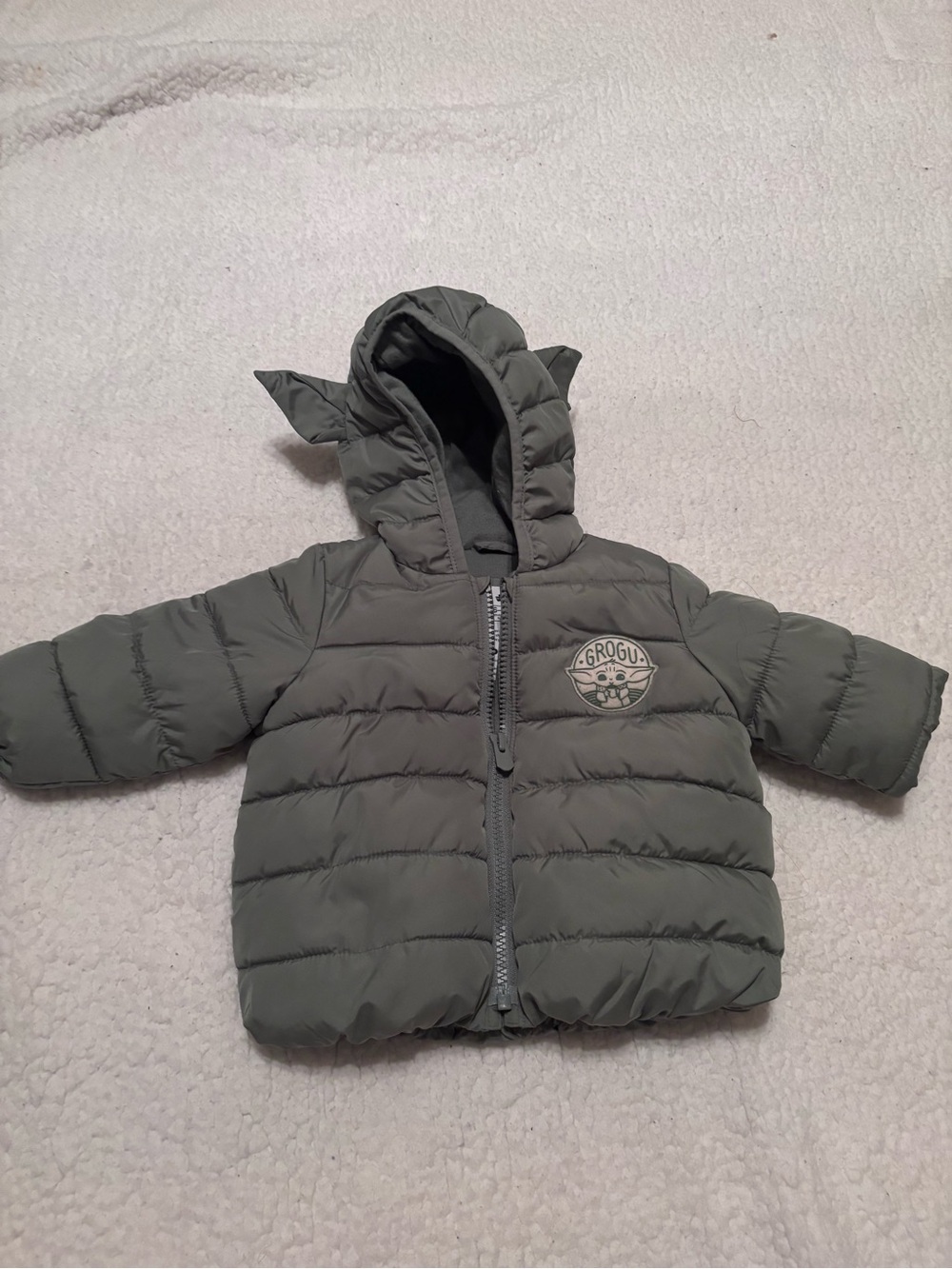 Baby GAP Yoda Green Puffer Baby Jacket with Hood
